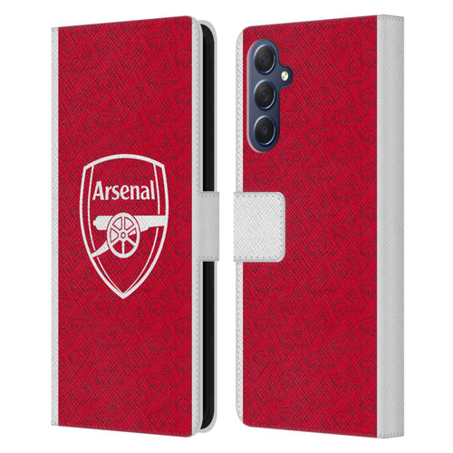 Arsenal FC 2025/26 Kit Home Leather Book Wallet Case Cover For Samsung Galaxy M54 5G