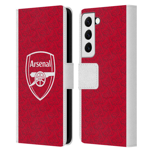 Arsenal FC 2025/26 Kit Home Leather Book Wallet Case Cover For Samsung Galaxy S22 5G