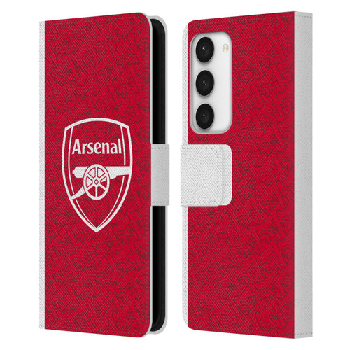 Arsenal FC 2025/26 Kit Home Leather Book Wallet Case Cover For Samsung Galaxy S23 5G