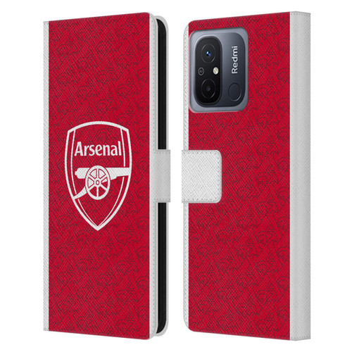 Arsenal FC 2025/26 Kit Home Leather Book Wallet Case Cover For Xiaomi Redmi 12C