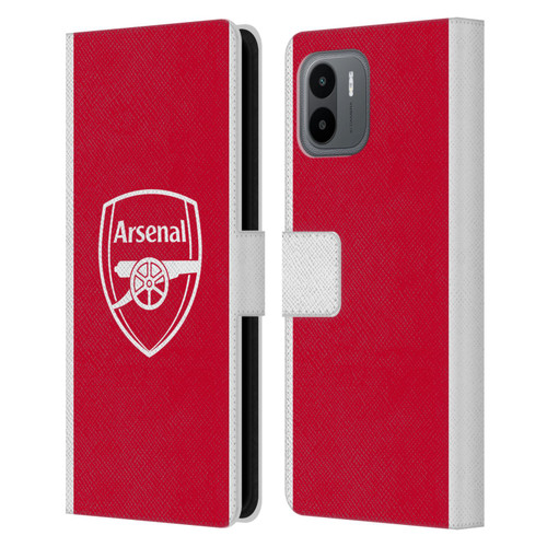 Arsenal FC 2025/26 Kit Home Leather Book Wallet Case Cover For Xiaomi Redmi A2