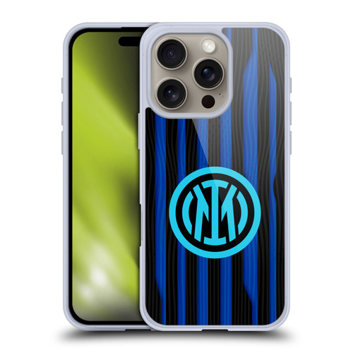 Fc Internazionale Milano 2025/26 Crest Kit Home Soft Gel Case for Apple iPhone 16 Pro & MagSafe