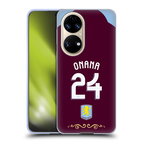 Aston Villa Football Club 2025/26 Players Home Kit Amadou Onana Soft Gel Case for Huawei P50