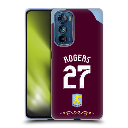Aston Villa Football Club 2025/26 Players Home Kit Morgan Rogers Soft Gel Case for Motorola Edge 30
