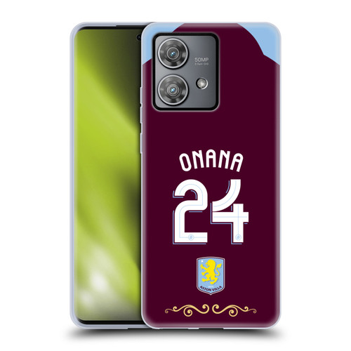 Aston Villa Football Club 2025/26 Players Home Kit Amadou Onana Soft Gel Case for Motorola Edge 40 Neo 5G