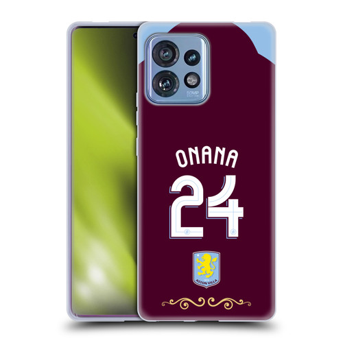 Aston Villa Football Club 2025/26 Players Home Kit Amadou Onana Soft Gel Case for Motorola Moto Edge 40 Pro/Plus 2023