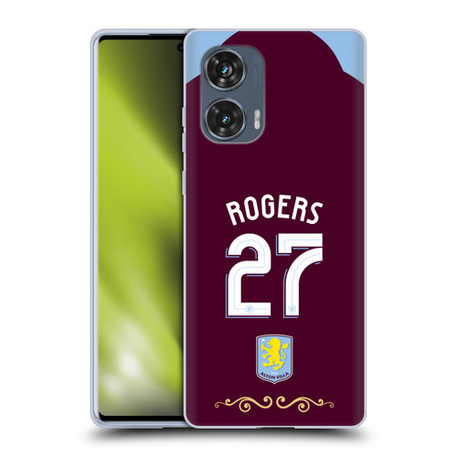 Aston Villa Football Club 2025/26 Players Home Kit Morgan Rogers Soft Gel Case for Motorola Edge 50 Fusion