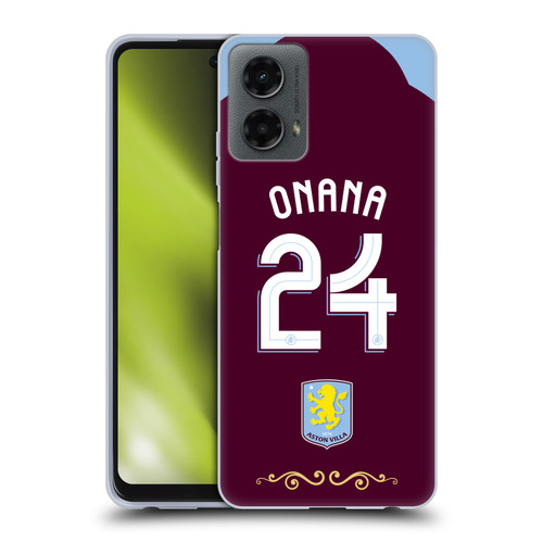 Aston Villa Football Club 2025/26 Players Home Kit Amadou Onana Soft Gel Case for Motorola Moto G (2024)