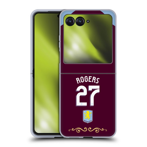 Aston Villa Football Club 2025/26 Players Home Kit Morgan Rogers Soft Gel Case for Motorola Razr 40 Ultra / Razr+ 2023