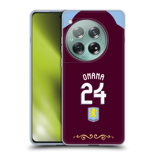 Aston Villa Football Club 2025/26 Players Home Kit Amadou Onana Soft Gel Case for OnePlus 12