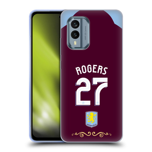 Aston Villa Football Club 2025/26 Players Home Kit Morgan Rogers Soft Gel Case for Nokia X30