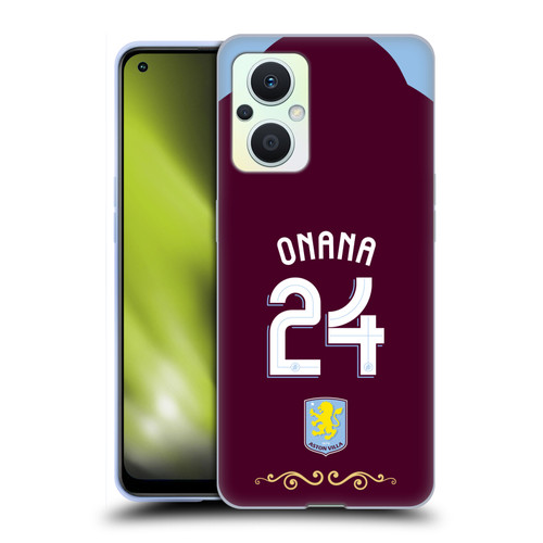 Aston Villa Football Club 2025/26 Players Home Kit Amadou Onana Soft Gel Case for OPPO Reno8 Lite