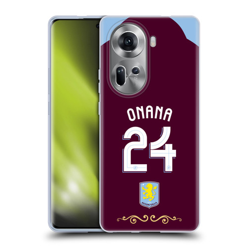 Aston Villa Football Club 2025/26 Players Home Kit Amadou Onana Soft Gel Case for OPPO Reno11