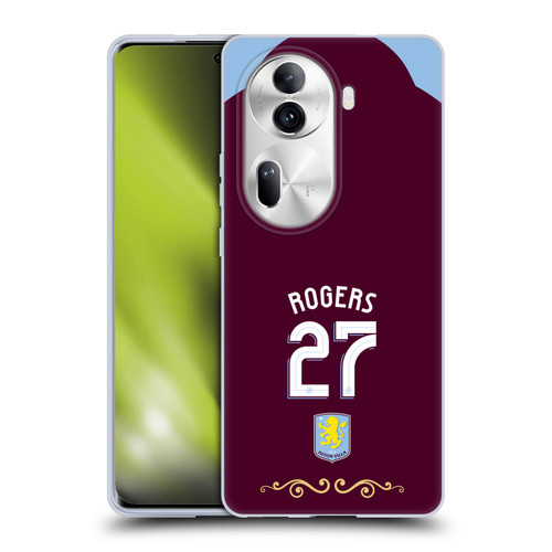 Aston Villa Football Club 2025/26 Players Home Kit Morgan Rogers Soft Gel Case for OPPO Reno11 Pro