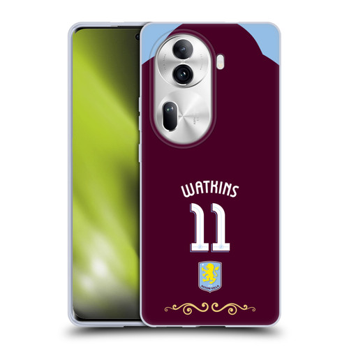 Aston Villa Football Club 2025/26 Players Home Kit Ollie Watkins Soft Gel Case for OPPO Reno11 Pro