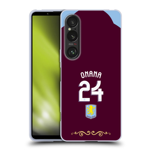 Aston Villa Football Club 2025/26 Players Home Kit Amadou Onana Soft Gel Case for Sony Xperia 1 VI 5G