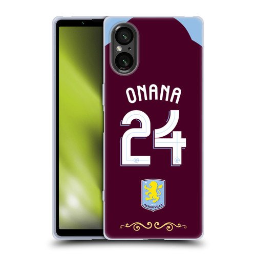 Aston Villa Football Club 2025/26 Players Home Kit Amadou Onana Soft Gel Case for Sony Xperia 5 V 5G