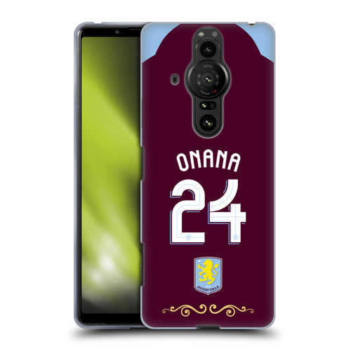 Aston Villa Football Club 2025/26 Players Home Kit Amadou Onana Soft Gel Case for Sony Xperia Pro-I