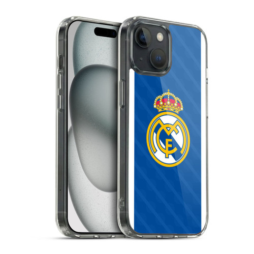 Real Madrid CF Badge Blue Soft Gel Case for Apple iPhone 15 & MagSafe