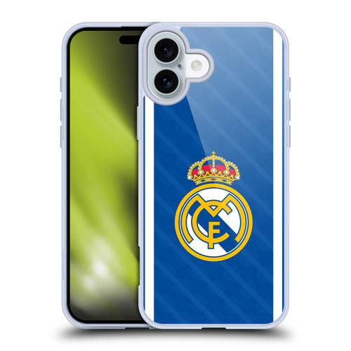 Real Madrid CF Badge Blue Soft Gel Case for Apple iPhone 16 Plus & MagSafe
