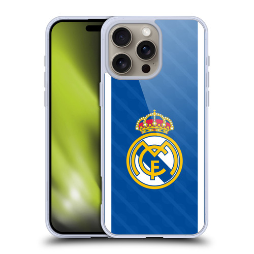 Real Madrid CF Badge Blue Soft Gel Case for Apple iPhone 16 Pro Max & MagSafe