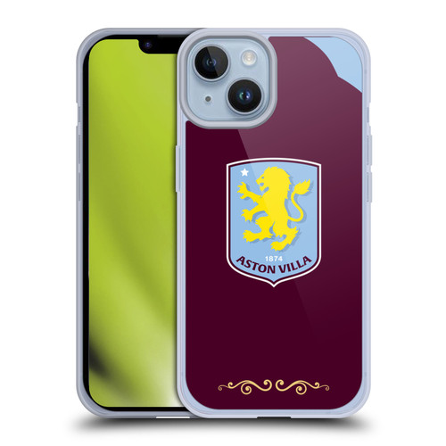 Aston Villa Football Club 2025/26 Crest Kit Home Soft Gel Case for Apple iPhone 14 Aston Villa Football Club 2025/26 Crest Kit Home Soft Gel Case for Apple iPhone 14