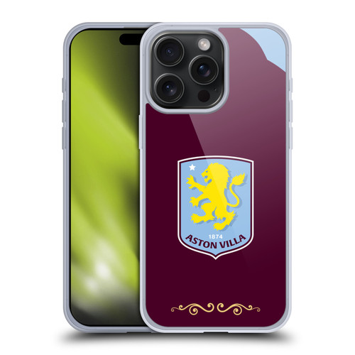 Aston Villa Football Club 2025/26 Crest Kit Home Soft Gel Case for Apple iPhone 15 Pro Max