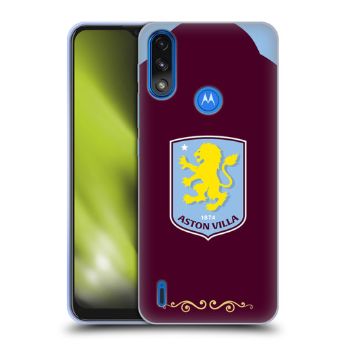 Aston Villa Football Club 2025/26 Crest Kit Home Soft Gel Case for Motorola Moto E7 Power / Moto E7i Power