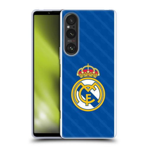 Real Madrid CF Badge Blue Soft Gel Case for Sony Xperia 1 V 5G
