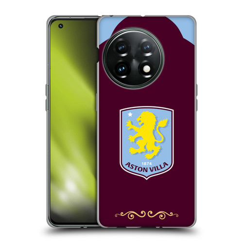 Aston Villa Football Club 2025/26 Crest Kit Home Soft Gel Case for OnePlus 11 5G