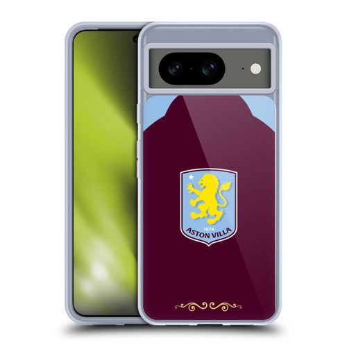 Aston Villa Football Club 2025/26 Crest Kit Home Soft Gel Case for Google Pixel 8