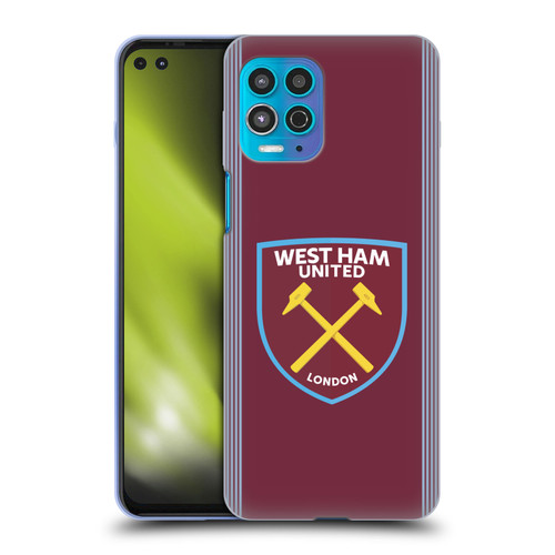 West Ham United FC 2025/26 Crest Kit Home Soft Gel Case for Motorola Moto G100 West Ham United FC 2025/26 Crest Kit Home Soft Gel Case for Motorola Moto G100