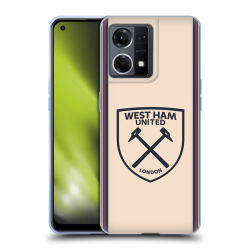 West Ham United FC 2025/26 Crest Kit Away Soft Gel Case for OPPO Reno8 4G West Ham United FC 2025/26 Crest Kit Away Soft Gel Case for OPPO Reno8 4G