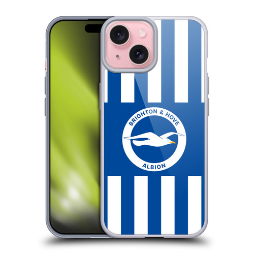 Brighton & Hove Albion F.C 2025/26 Badge Kit Home Soft Gel Case for Apple iPhone 15