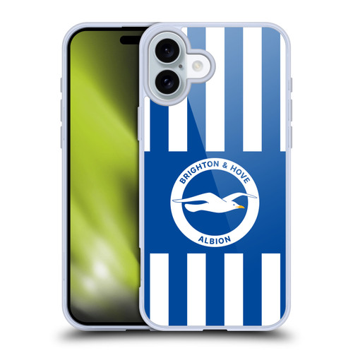 Brighton & Hove Albion F.C 2025/26 Badge Kit Home Soft Gel Case for Apple iPhone 16 Plus