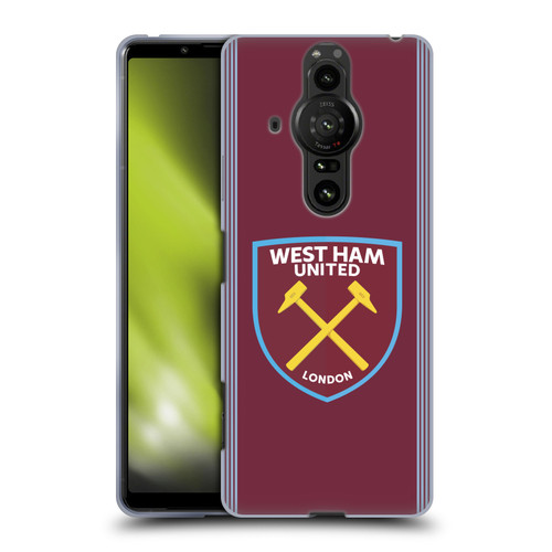 West Ham United FC 2025/26 Crest Kit Home Soft Gel Case for Sony Xperia Pro-I
