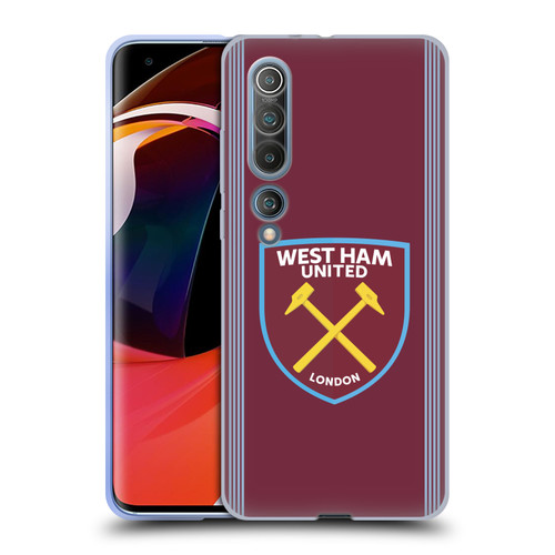 West Ham United FC 2025/26 Crest Kit Home Soft Gel Case for Xiaomi Mi 10 5G / Mi 10 Pro 5G