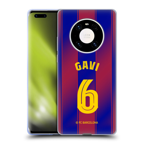 FC Barcelona 2025/26 Players Home Kit Gavi Soft Gel Case for Huawei Mate 40 Pro 5G