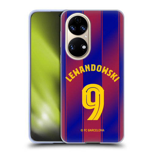 FC Barcelona 2025/26 Players Home Kit Robert Lewandowski Soft Gel Case for Huawei P50
