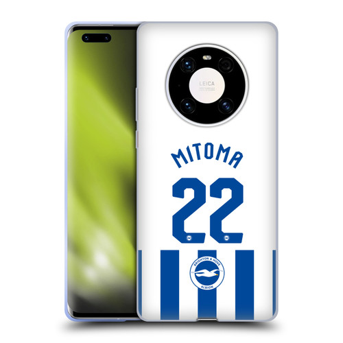 Brighton & Hove Albion F.C 2025/26 Players Home Kit Kaoru Mitoma Soft Gel Case for Huawei Mate 40 Pro 5G