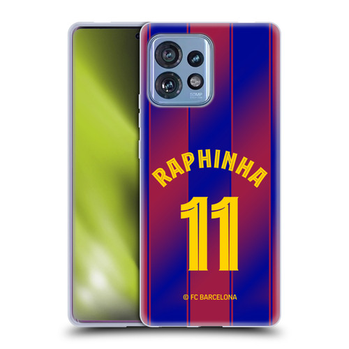 FC Barcelona 2025/26 Players Home Kit Raphinha Soft Gel Case for Motorola Moto Edge 40 Pro/Plus 2023