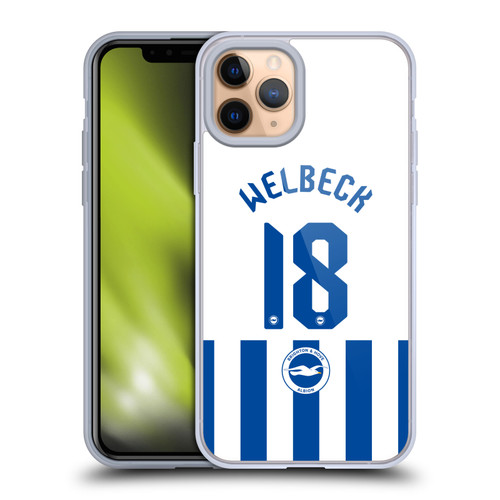 Brighton & Hove Albion F.C 2025/26 Players Home Kit Danny Welbeck Soft Gel Case for Apple iPhone 11 Pro