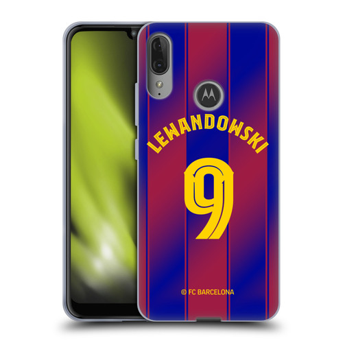 FC Barcelona 2025/26 Players Home Kit Robert Lewandowski Soft Gel Case for Motorola Moto E6 Plus