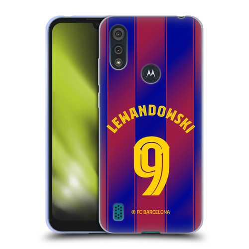 FC Barcelona 2025/26 Players Home Kit Robert Lewandowski Soft Gel Case for Motorola Moto E6s (2020)