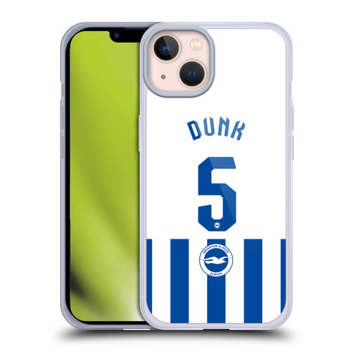 Brighton & Hove Albion F.C 2025/26 Players Home Kit Lewis Dunk Soft Gel Case for Apple iPhone 13