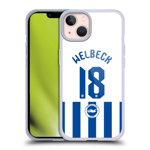 Brighton & Hove Albion F.C 2025/26 Players Home Kit Danny Welbeck Soft Gel Case for Apple iPhone 13