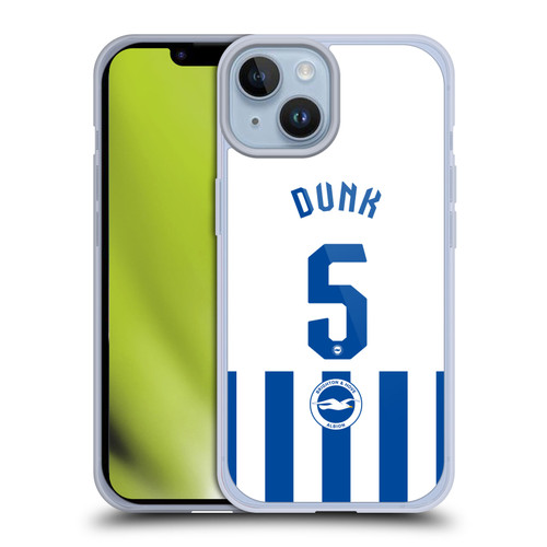 Brighton & Hove Albion F.C 2025/26 Players Home Kit Lewis Dunk Soft Gel Case for Apple iPhone 14