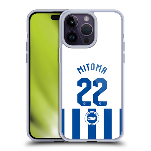 Brighton & Hove Albion F.C 2025/26 Players Home Kit Kaoru Mitoma Soft Gel Case for Apple iPhone 14 Pro Max