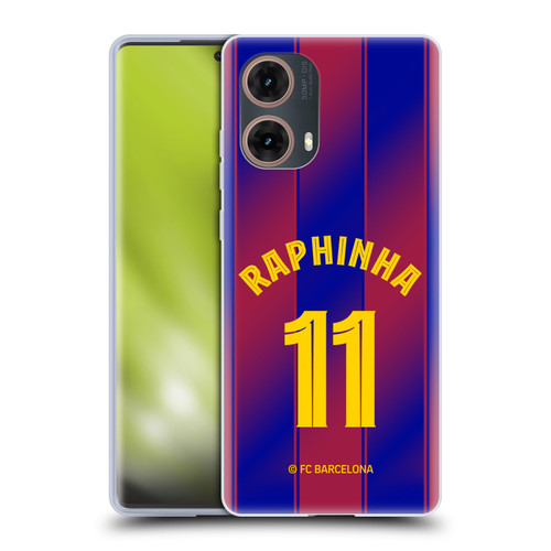 FC Barcelona 2025/26 Players Home Kit Raphinha Soft Gel Case for Motorola Moto G85