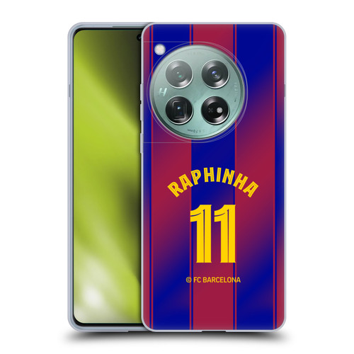 FC Barcelona 2025/26 Players Home Kit Raphinha Soft Gel Case for OnePlus 12